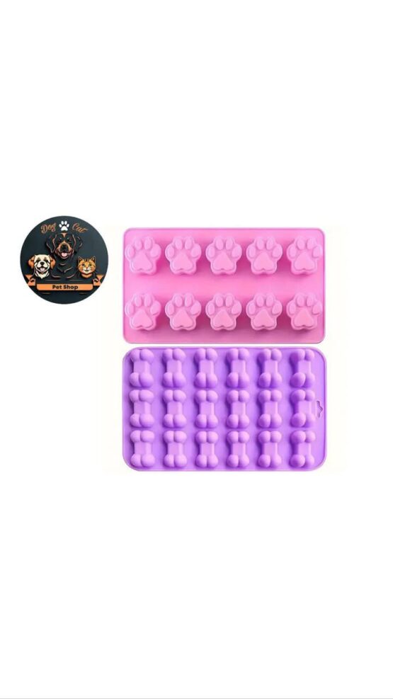 Moldes de Silicon en forma de Huellita y Huesito