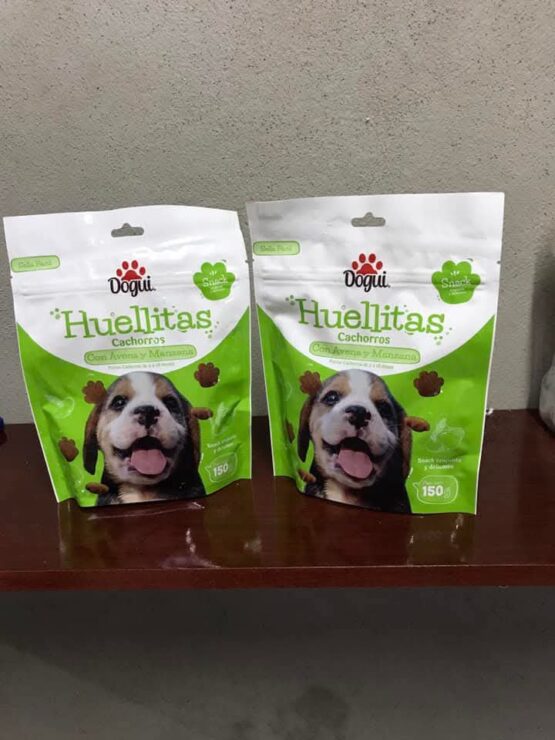 Snack Bolsa de Huellitas Cachorro Avena y Manzana - Imagen 2