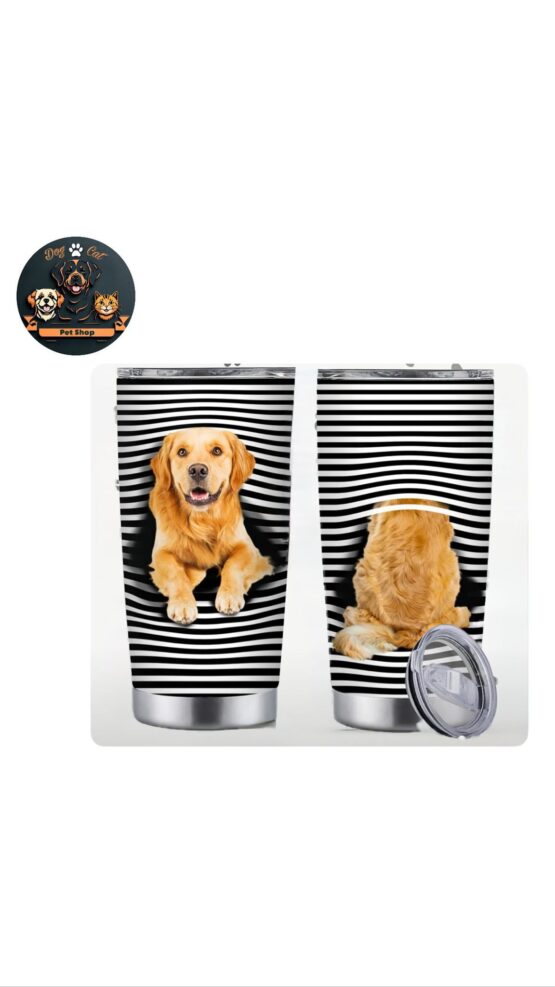 Vaso Térmico Perro con Rayas