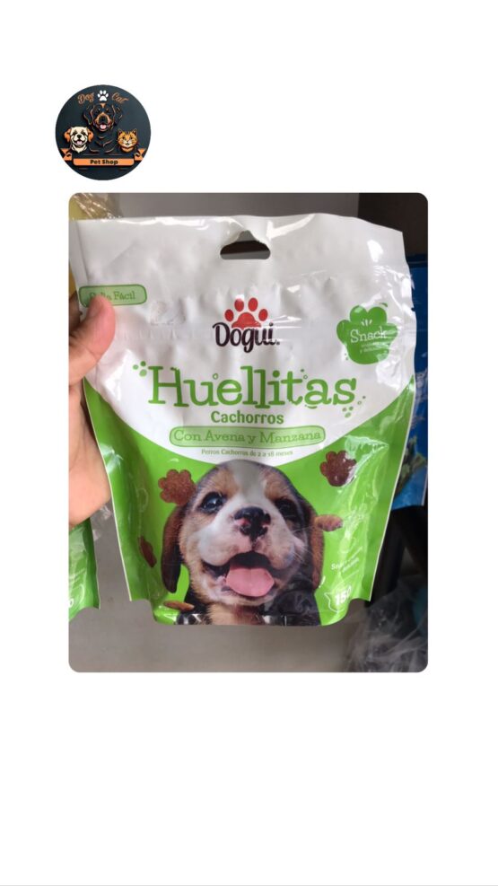 Snack Bolsa de Huellitas Cachorro Avena y Manzana